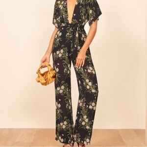 New REFORMATION lemongrass floral jumpsuit